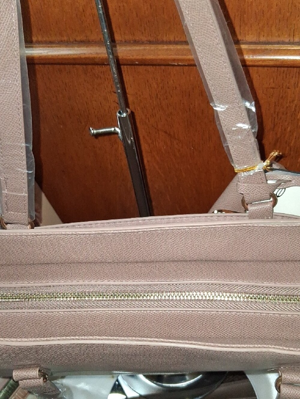 bebe Mauve Taupe Tote with Matching Wristlet NWT - Picture 7 of 9